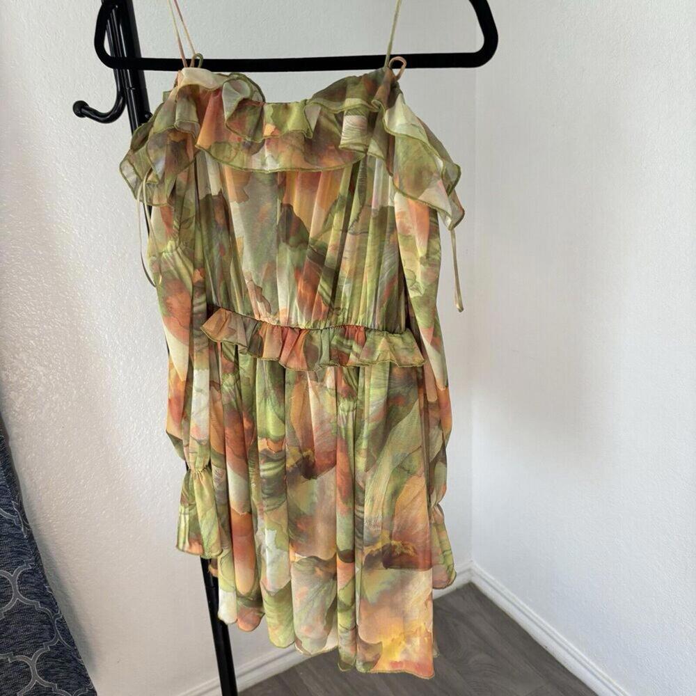 Zara Floral Ruffle Mini Dress - Picture 7 of 10